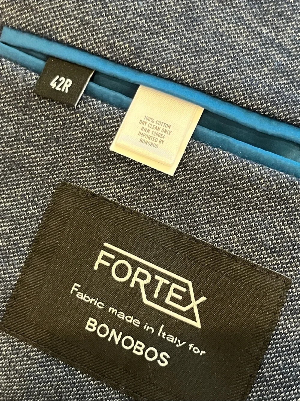Bonobos Navy Jetsetter Unconstructed Italian Cotton Blazer - Fortex Slim Fit